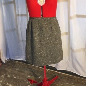 Wool, speckled black & white skirt